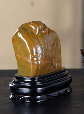 顶爷奇石原石靠山收藏大化石摆件