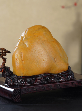 顶爷天然原石奇石【金峦静峰】黄蜡石收藏装饰摆件镇宅把玩靠山石