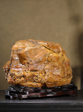 顶爷奇石原石靠山石装饰收藏摆件