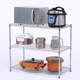 Kitchen household storage rack metal storage rack microwave oven three-layer shelf four-layer storage rack adjustable and fixed height