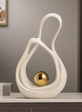 财源滚滚艺术摆件轻奢高档客厅酒柜电视柜玄关办公室装饰品高级感