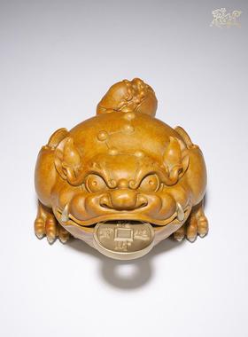 铜大师全铜饰品三纯金蟾蜍铜工艺品家居饰品学习礼品工艺品