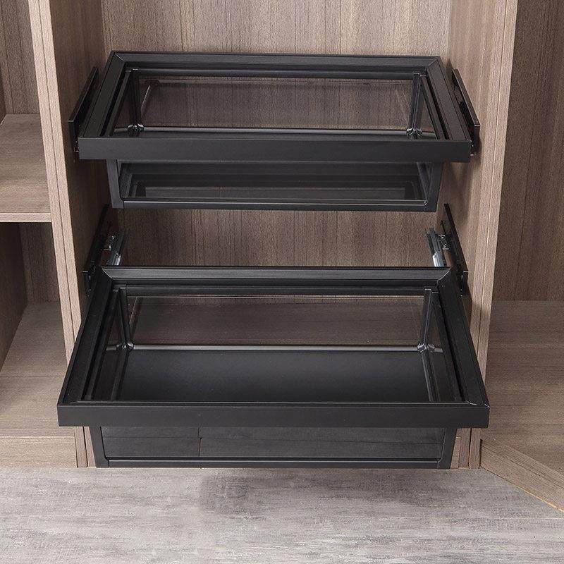 衣柜伸缩拉篮抽屉式衣帽间衣橱裤架家用内置玻璃金属自制滑轨配件,淘宝优惠券,粉丝福利购,淘宝优惠卷