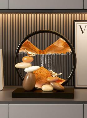 时来运转流沙画摆件轻奢高档办公室家居客厅玄关电视柜酒柜装饰品