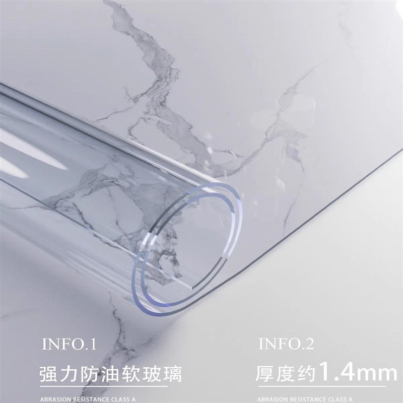 Kitchen floor mat, soft glass, transparent, waterproof, oil-proof, no-wash, wipeable floor mat, can be cut in P, easy to care for, door carpet
