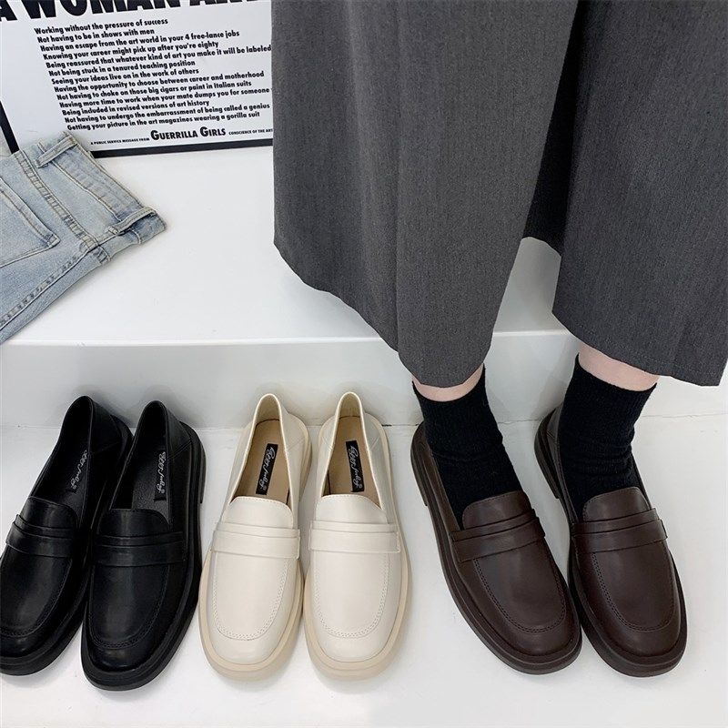 英伦风小皮鞋女厚底jk制服学生乐福鞋粗跟单鞋女两穿百搭玛丽珍鞋,淘宝优惠券,粉丝福利购,淘宝优惠卷