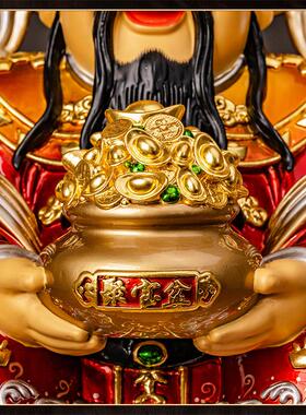 纯铜财神爷神像家用供奉摆件文财神比干办公室店铺开 业送礼招财