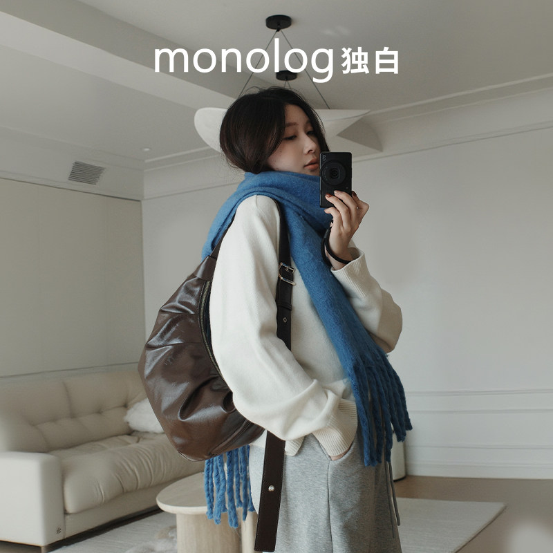 【新品首发】独白 巴黎日记牛角包时尚油蜡皮单肩斜挎女包D4200,淘宝优惠券,粉丝福利购,淘宝优惠卷