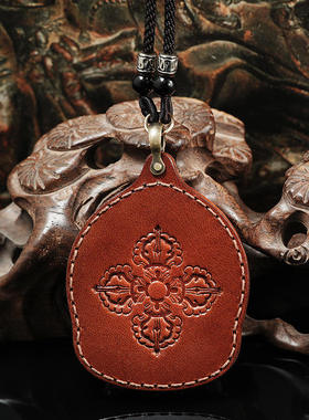 手绘唐卡黄财吊尸陀林绿度姆扎基拉姆五爷大黑天吊坠手绘擦擦唐卡