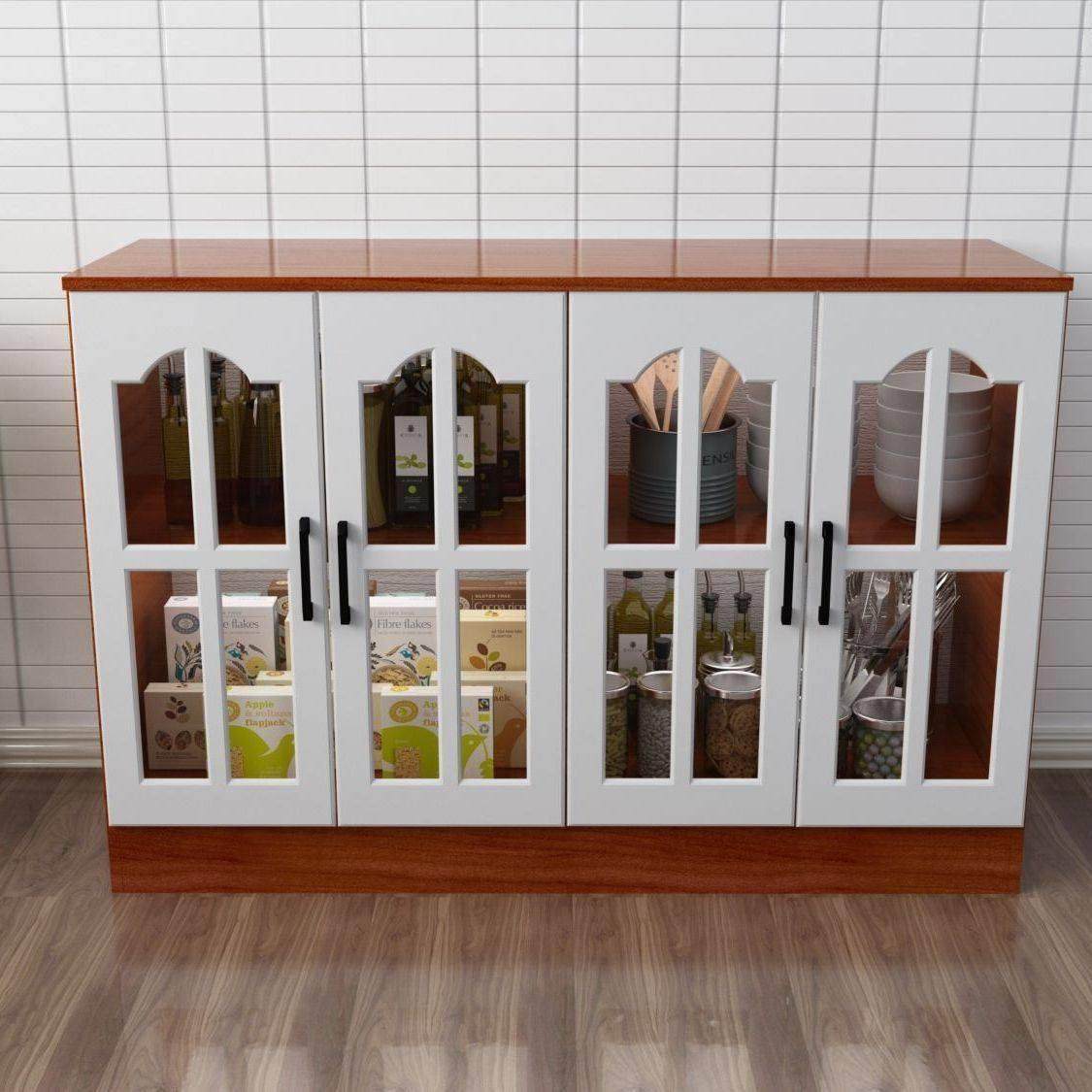 欧式餐边柜橱柜碗柜现代客厅收纳柜茶水柜子餐厅柜阳台防晒储物柜,淘宝优惠券,粉丝福利购,淘宝优惠卷