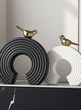 现代高级感门店样板间陶瓷软装摆件家居客厅酒柜电视柜装饰品乔迁