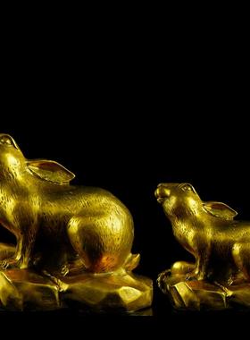 风水全套纯铜十二生肖家居摆饰属鼠牛虎属兔龙蛇马羊猴鸡狗猪金属