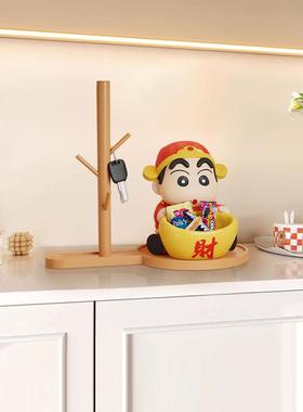 蜡笔小新带来财富和宝藏钥匙储物廊装饰乔迁礼物客厅电视柜装饰图