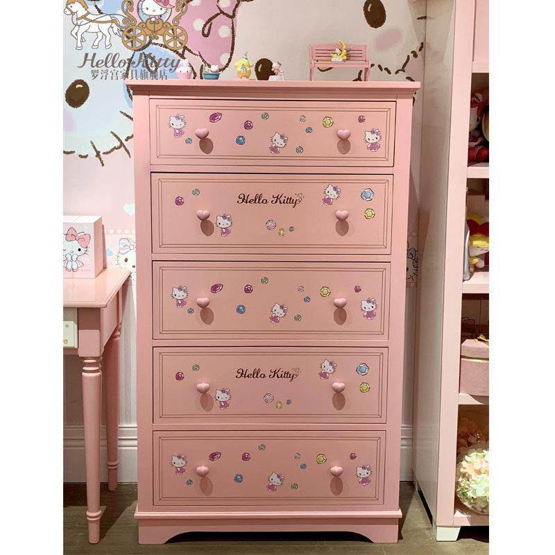 女童轻奢实木加厚抽屉式收纳柜子置物柜家用五斗柜儿童衣服储物柜,淘宝优惠券,粉丝福利购,淘宝优惠卷