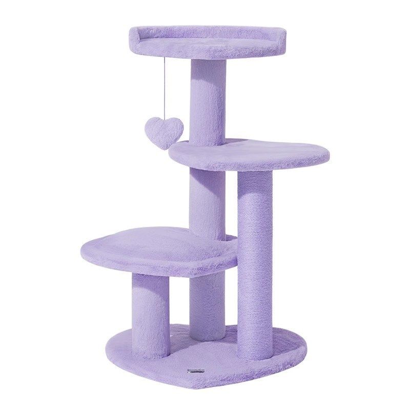 未卡心动紫猫爬架猫窝猫抓板猫树一体通天柱大型猫架子麻绳猫玩具,淘宝优惠券,粉丝福利购,淘宝优惠卷