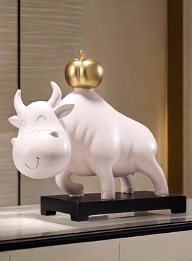 牛柿摆件装饰品家居好物办公室桌面旺事业运乔迁礼物开业酒柜工艺
