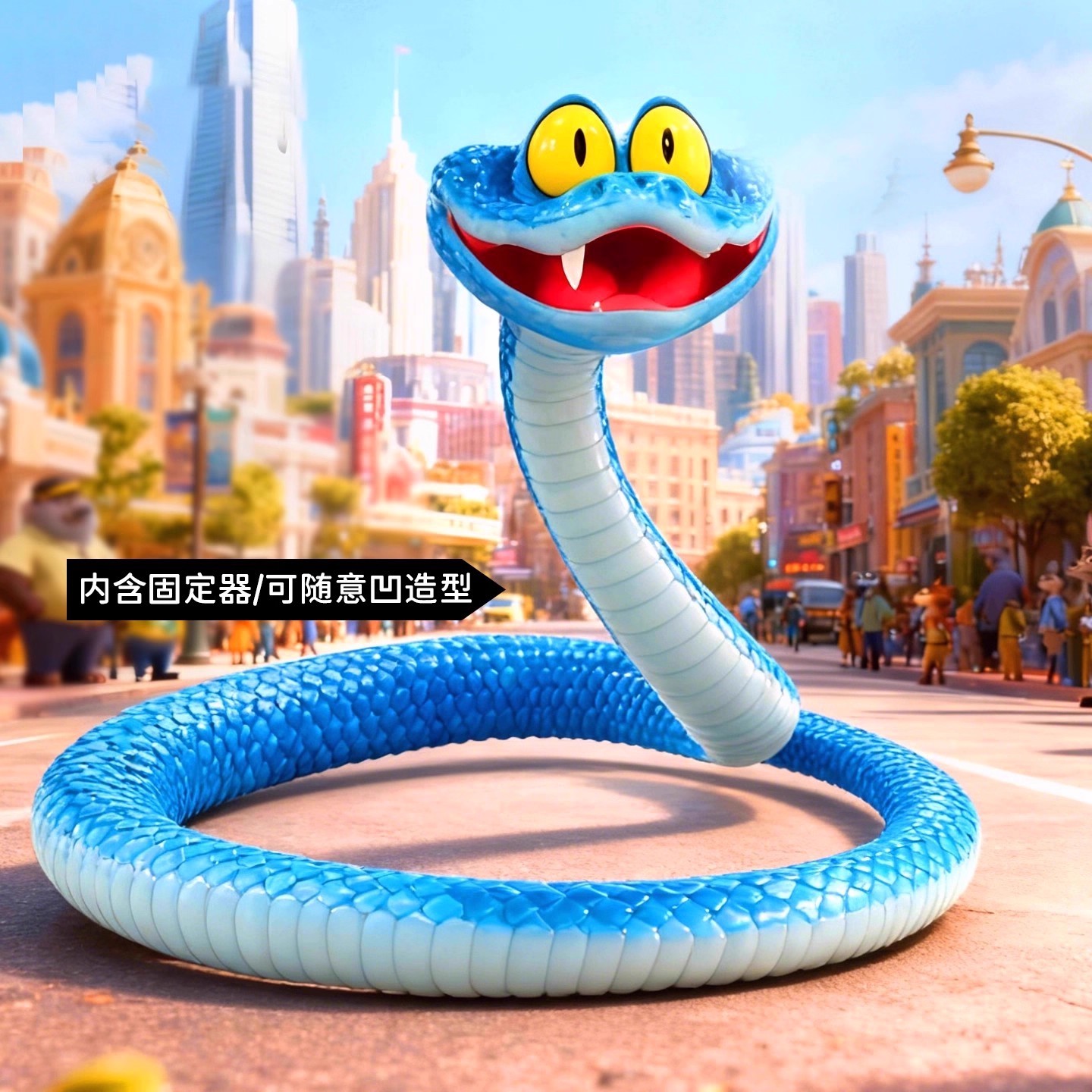 疯狂动物城2周边3d打印盖瑞蛇儿童桌面摆件周边模型手办玩具男女8 - 图2