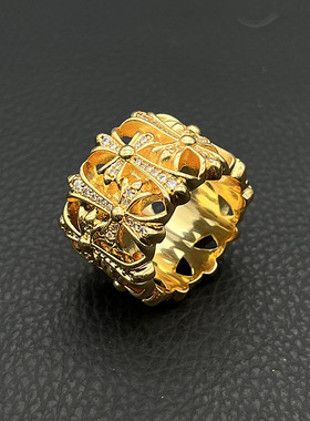 s925纯银高级感戒指男女复古永恒之心欧美嘻哈个性墓葬墓碑指环潮