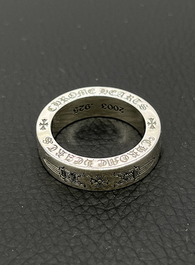 s925纯银克罗伈复古永恒双刃剑戒指男女欧美个性指环经典款热门款