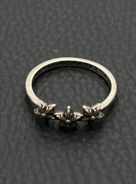 s925纯银克罗伈复古三五芒星戒指男女欧美嘻哈个性五芒星小众指环