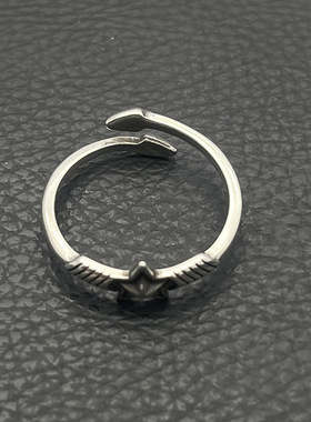 s925纯银克罗伈复古五角星恶魔戒指男女cody sanderson指环经典款