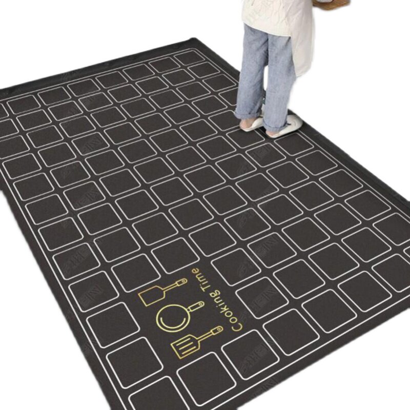 Kitchen floor mats are oil-proof, slip-resistant, wipeable and wash-free carpets, leather waterproof foot mats, simple and cuttable for home use