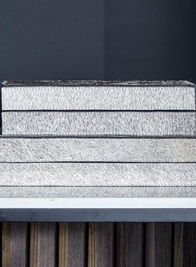 现代极简简约黑白样板间柜子软装饰收纳盒装饰盒陈列摆件家居饰品