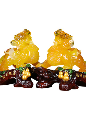 纳福貔貅公母一对摆件店铺开业朋友搬家乔迁新居礼物