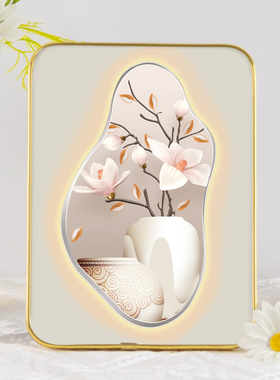 小清新艺术装饰摆件高级感小众花朵花卉桌面玄关床头柜画卧室摆台