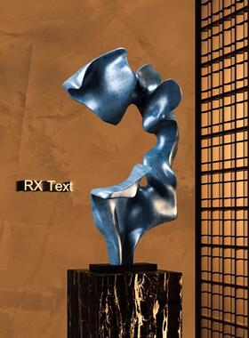 抽象艺术异型雕塑落地式装饰新中式门厅酒店大堂高端装饰