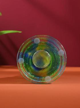 大藏禅饰古法琉璃舍利塔佛塔摆件藏式宝塔密宗供佛用品莲花嘎当塔