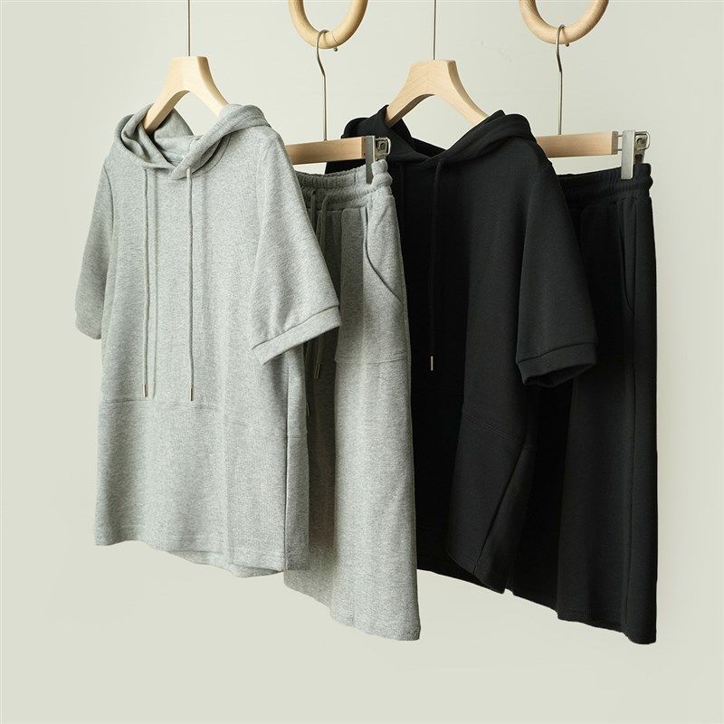 特 连帽短袖卫衣半身裙套装  女士全棉T恤裙子 两件套 夏款女装,淘宝优惠券,粉丝福利购,淘宝优惠卷