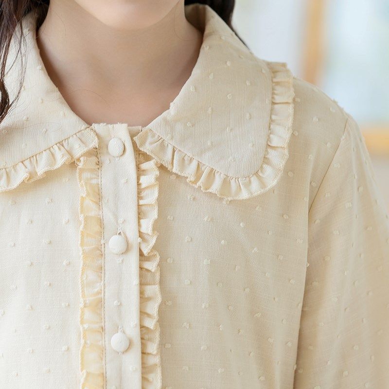 中大女童长袖连衣裙2024新款花边洋气小女孩公主裙春秋中长款裙子,淘宝优惠券,粉丝福利购,淘宝优惠卷