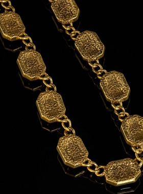 中古风镀金镶嵌琉璃多彩项链