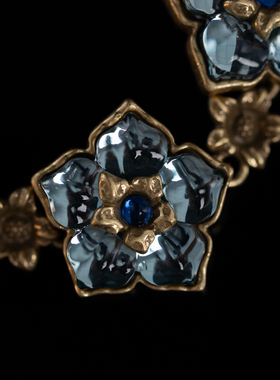 中古镀金项链耳饰手链套装