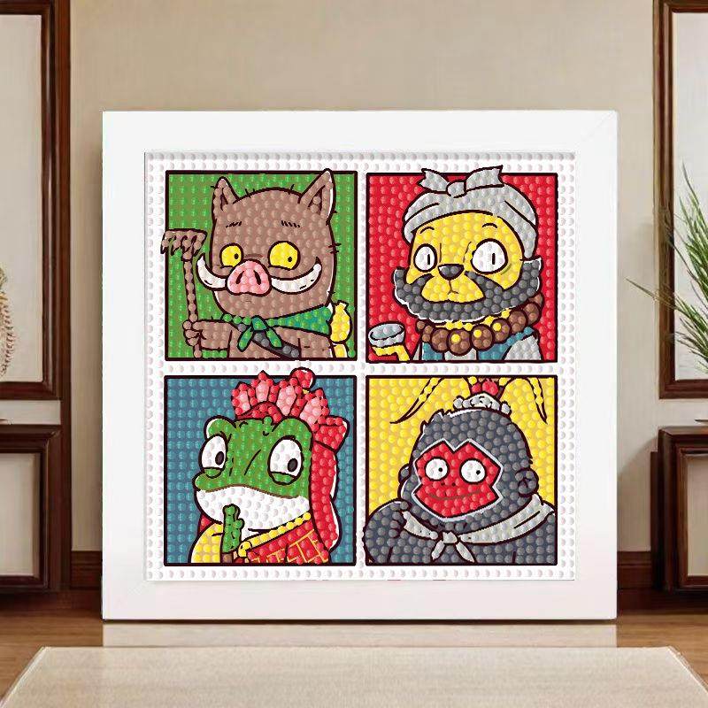 2025新款浪浪山小妖怪周边钻石贴画儿童手工diy粘贴画卡通钻石绣,淘宝优惠券,粉丝福利购,淘宝优惠卷