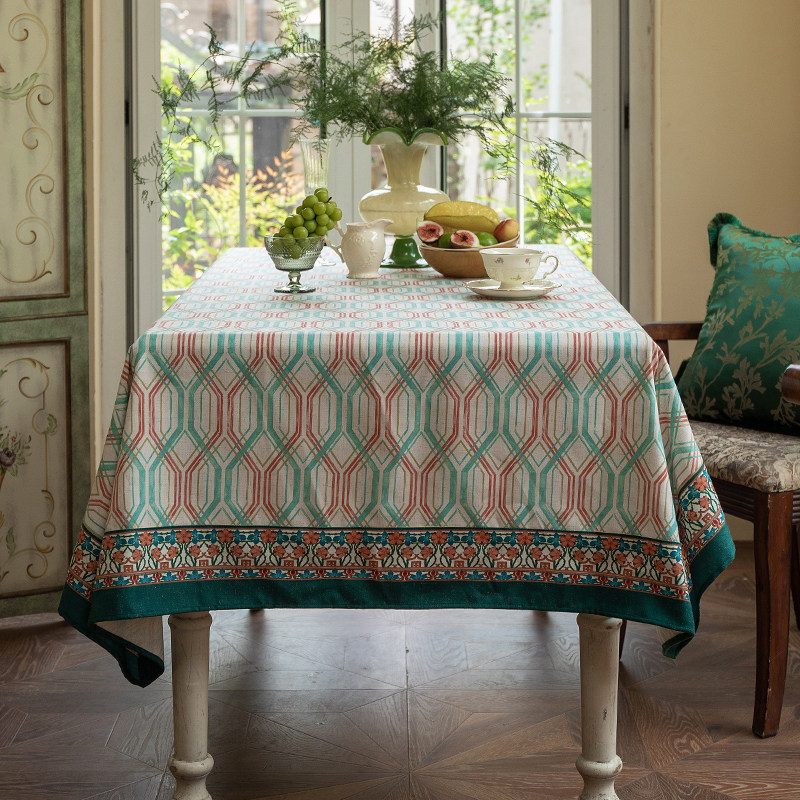 亚麻桌布防水防油英式中古高级氛围感长方形茶几桌布台布盖巾盖布,淘宝优惠券,粉丝福利购,淘宝优惠卷