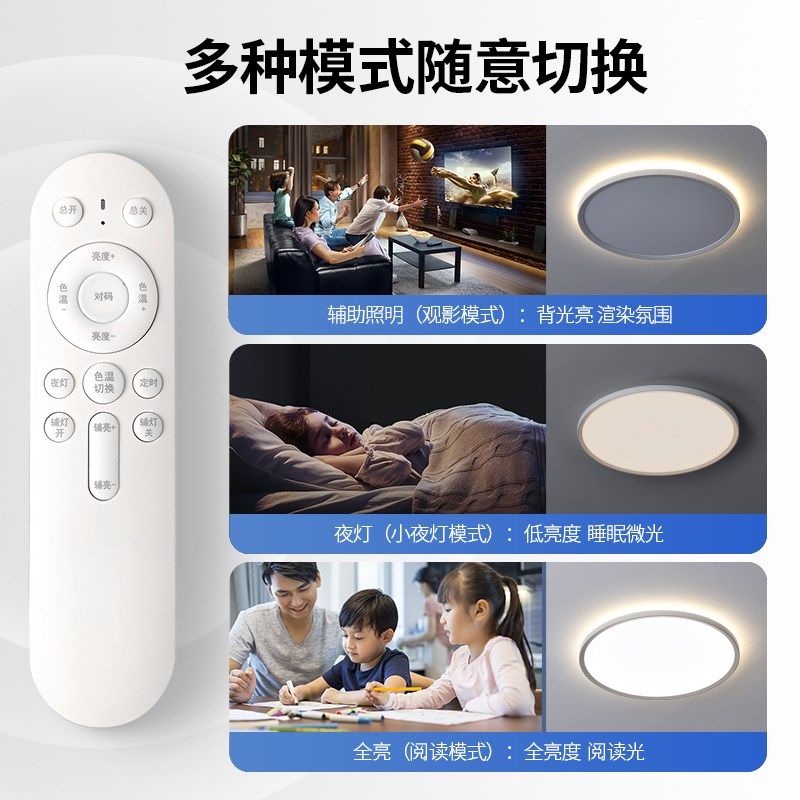 全光谱护眼吸顶灯儿童卧室学习阅读灯书房家用现代简约防眩护眼灯,淘宝优惠券,粉丝福利购,淘宝优惠卷