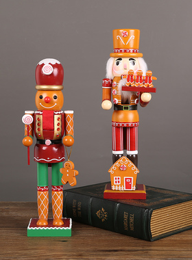 胡桃夹子士兵桌面木偶卡通创意摆件办公室摆放家居艺术摆设装饰品