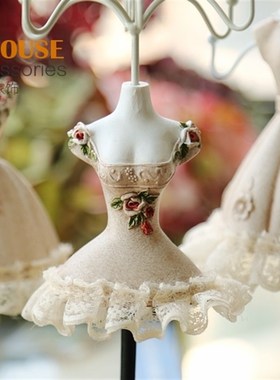 田园公主铁艺可旋转耳环饰 首饰展示架 项链珠宝挂梳妆台家饰摆件