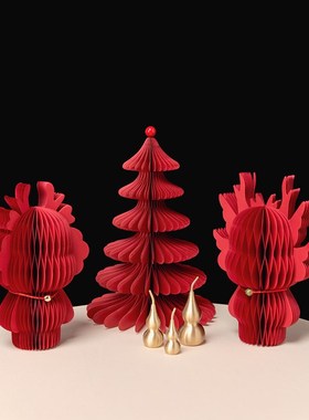 龍华富贵 新中式红色龙年摆件 周岁宴乔迁之喜装饰新居玄关布置