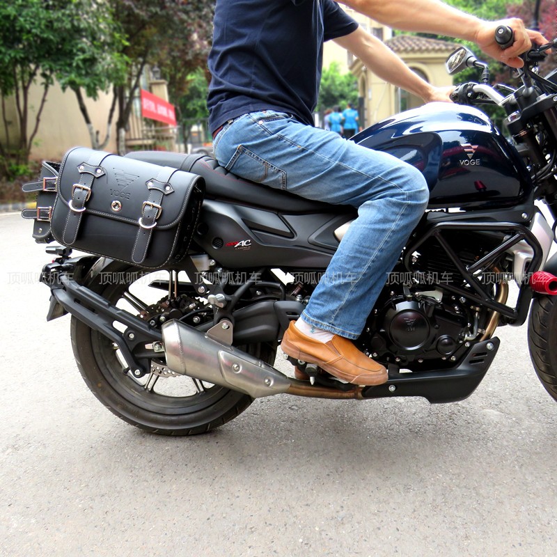 无极200AC复古边包挂包快拆包LX200-19复古包旅行包摩托车改装件 - 图3
