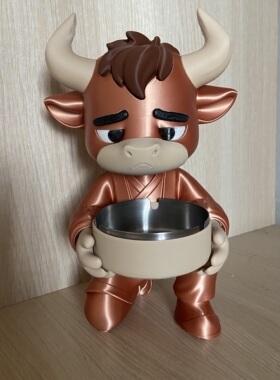 原创新款3D打印牛魔王摆件烟灰缸玄关收纳家居装饰品礼品礼物