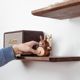 Woodworking workshop solid wood one-line shelf hanging on the wall s storage rack for living room bedroom bedside storage wood board book