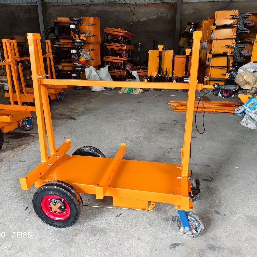 电动玻璃搬运车工地石膏板拉板车电动板材运输车平板钢管运输车 - 图0