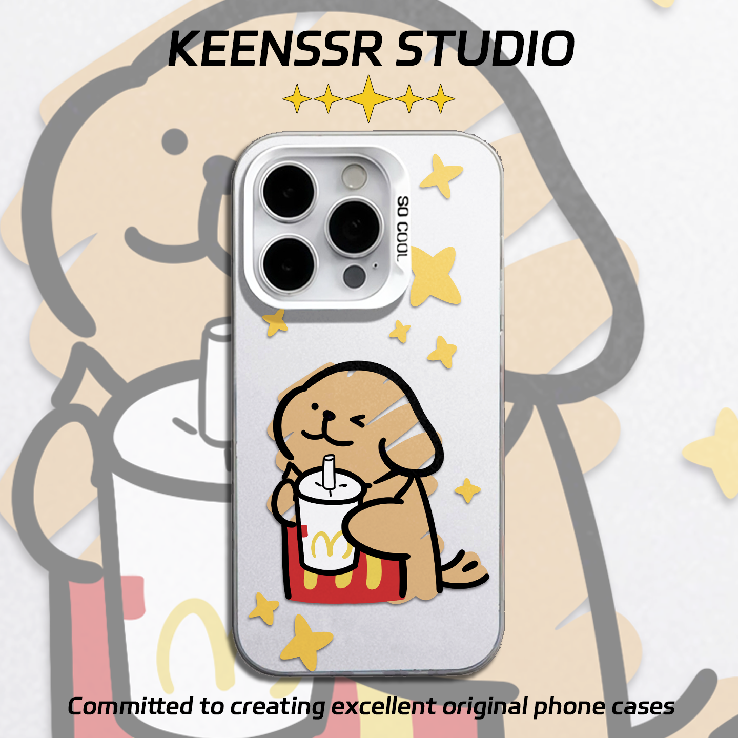 线条小狗手机壳情侣苹果iphone16promax70oppo80iqoo荣耀60小米15一加vivo13红米pura14华为12mate11外壳新款,淘宝优惠券,粉丝福利购,淘宝优惠卷