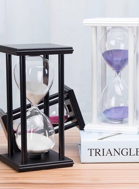 简约复古沙漏计时器创意家居办公室桌面摆件个性定制刻字新年礼物