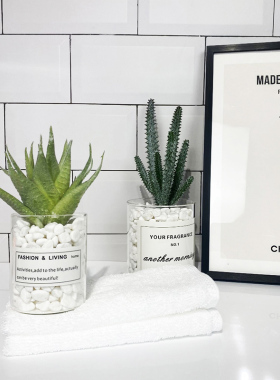 样板间阳台洗衣房收纳筐摆件套装置物篮毛巾分装瓶组合卫生间软装