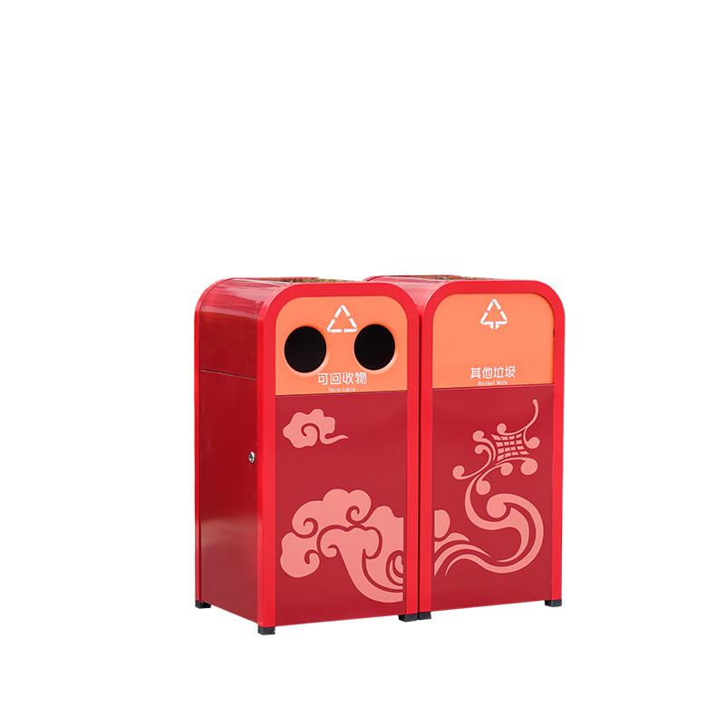 不锈钢分类垃圾桶户外创意环卫果皮箱市政小区景区分类垃圾筒 - 图3