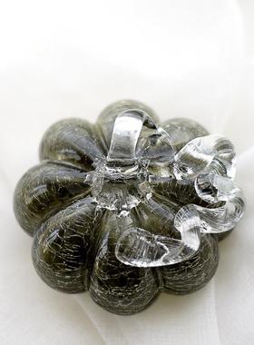出口欧美彩色手工琉璃南瓜装饰品摆件玻璃工艺现代简约时尚样板间